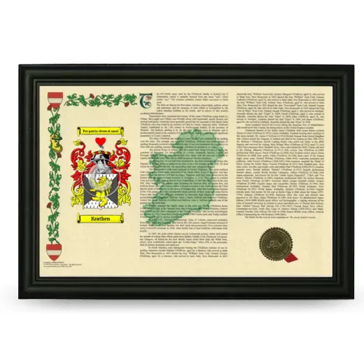 Krathen Armorial Landscape Framed - Black
