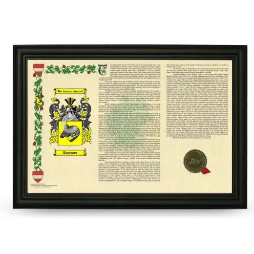 Kraymer Armorial Landscape Framed - Black