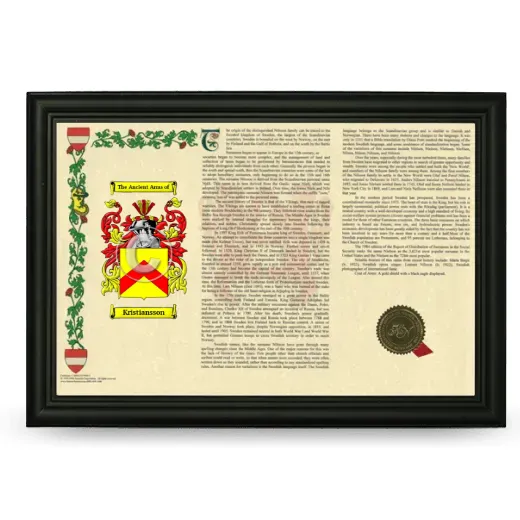 Kristiansson Armorial Landscape Framed - Black