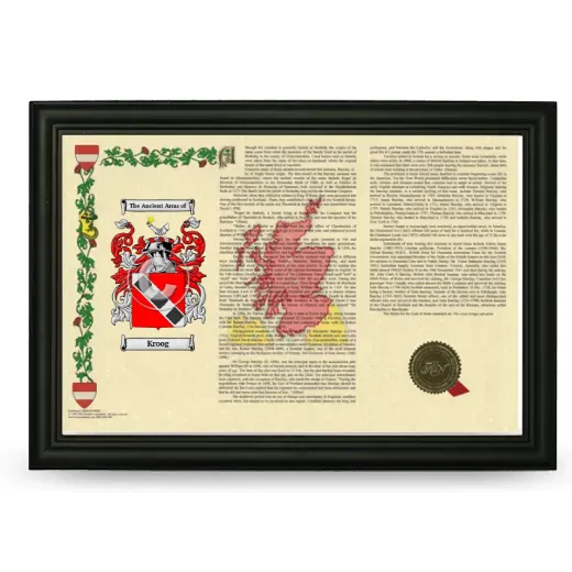 Kroog Armorial Landscape Framed - Black