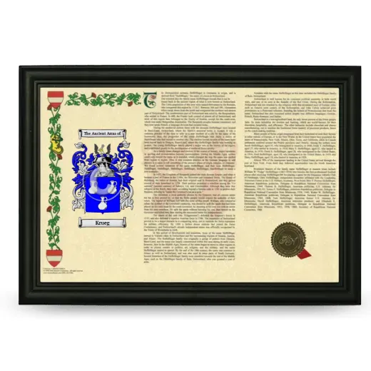 Krueg Armorial Landscape Framed - Black