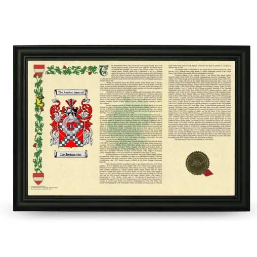 Lachenmaier Armorial Landscape Framed - Black