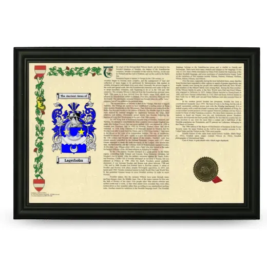 Lagerholm Armorial Landscape Framed - Black