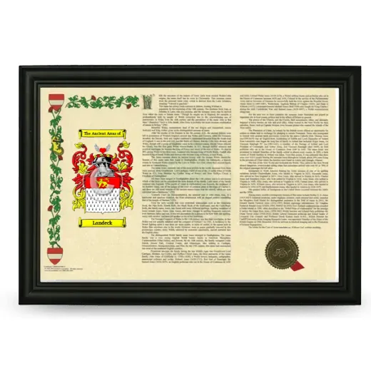 Landeck Armorial Landscape Framed - Black