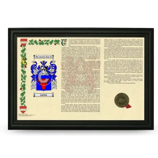 Larsen Armorial Landscape Framed - Black