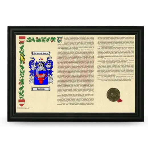 Larssen Armorial Landscape Framed - Black