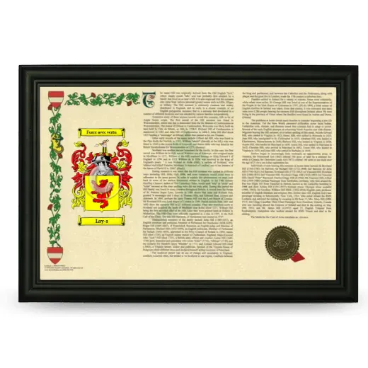 Lay-s Armorial Landscape Framed - Black