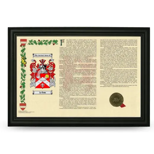 Le bon Armorial Landscape Framed - Black
