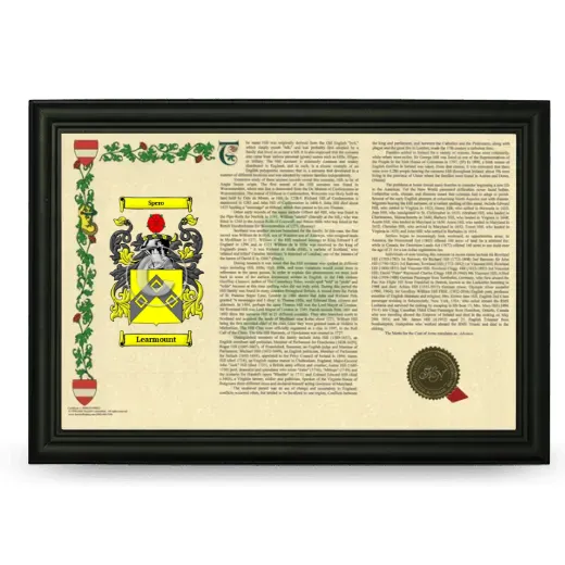 Learmount Armorial Landscape Framed - Black