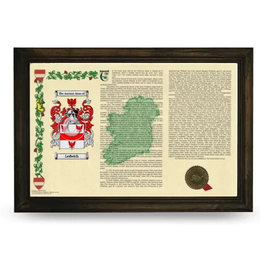 Ledwich Armorial Landscape Framed - Brown