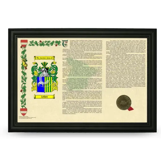 Lefaro Armorial Landscape Framed - Black