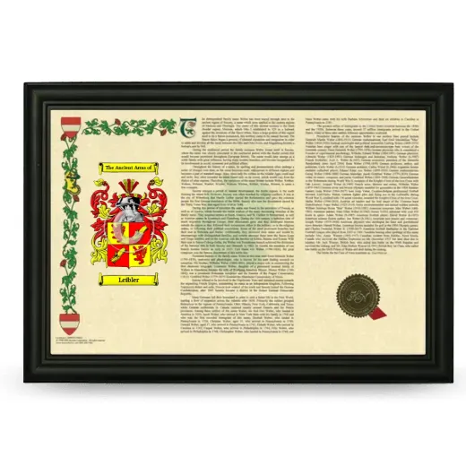 Leibler Armorial Landscape Framed - Black