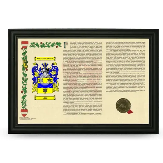 Lens Armorial Landscape Framed - Black