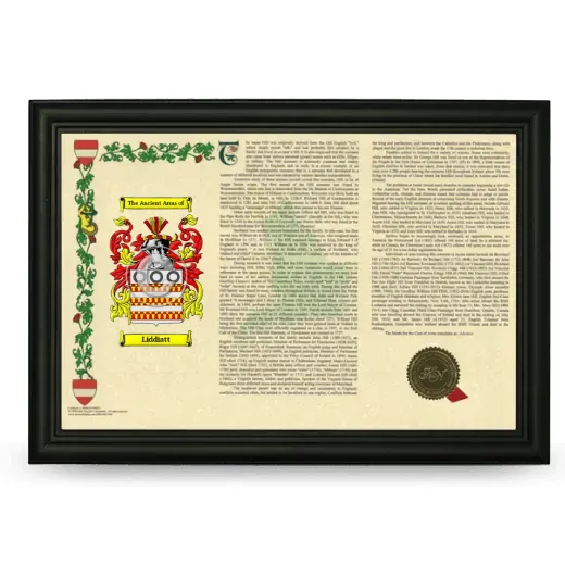 Liddiatt Armorial Landscape Framed - Black