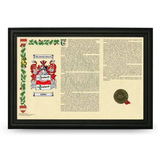 Lieber Armorial Landscape Framed - Black