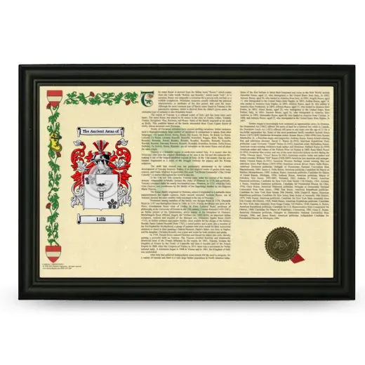 Lilli Armorial Landscape Framed - Black