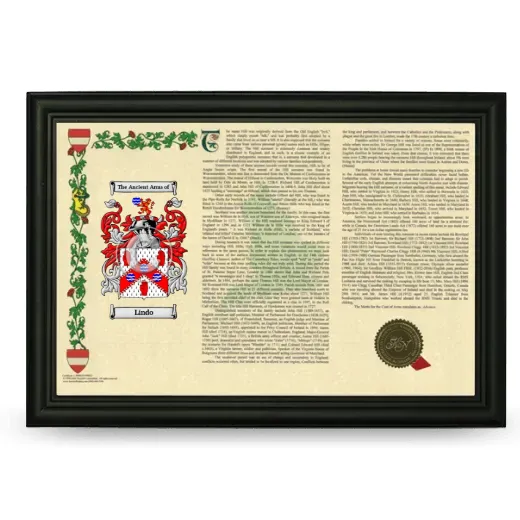 Lindo Armorial Landscape Framed - Black