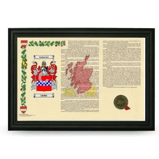 Lindsy Armorial Landscape Framed - Black