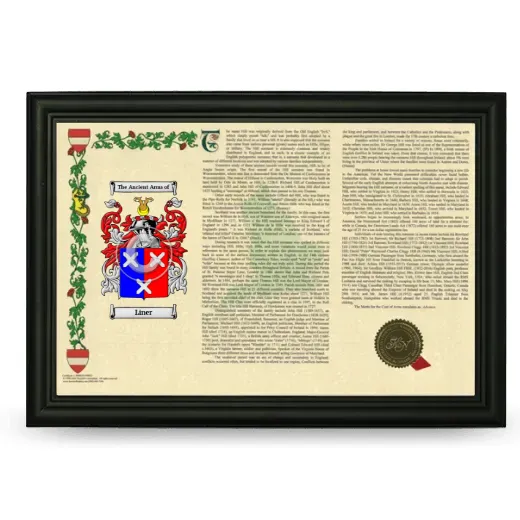 Liner Armorial Landscape Framed - Black