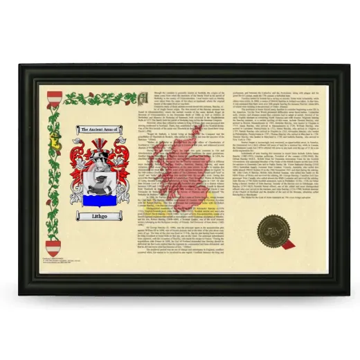Lithgo Armorial Landscape Framed - Black