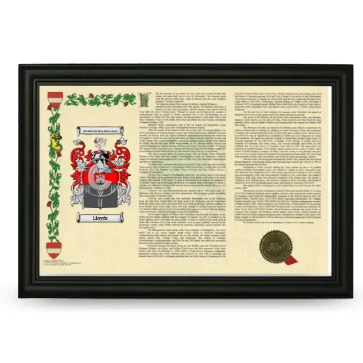Lloyds Armorial Landscape Framed - Black
