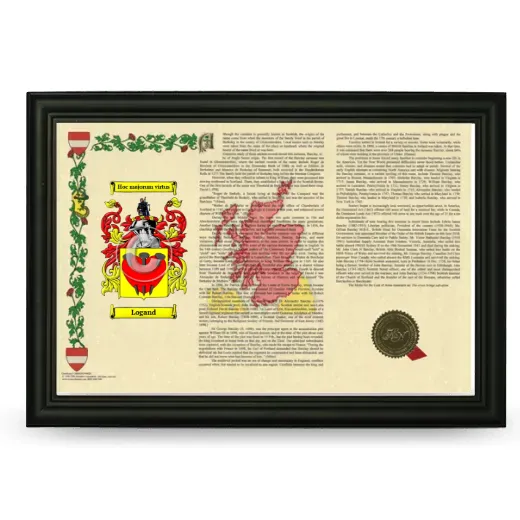 Logand Armorial Landscape Framed - Black