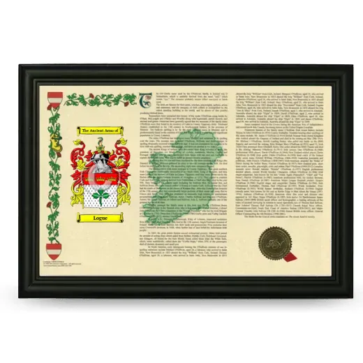 Logue Armorial Landscape Framed - Black