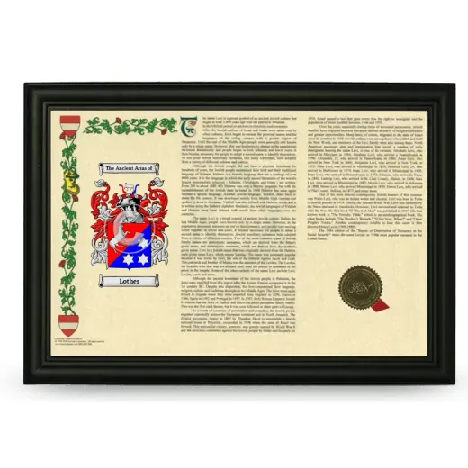 Lothes Armorial Landscape Framed - Black