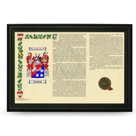Lottmann Armorial Landscape Framed - Black