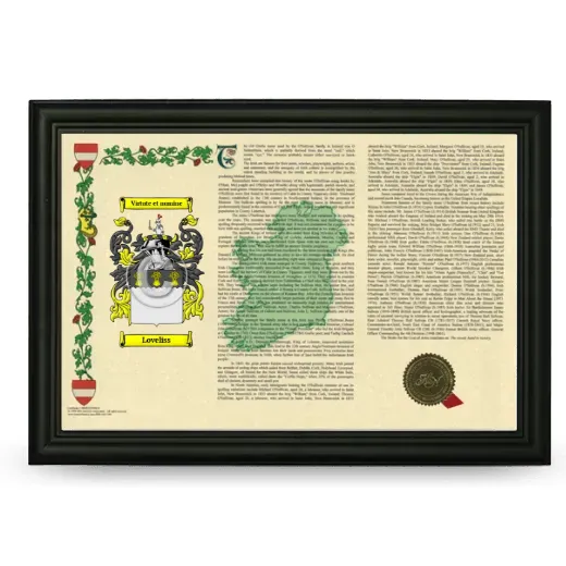 Loveliss Armorial Landscape Framed - Black