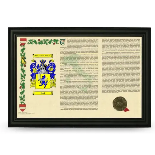 Lovi Armorial Landscape Framed - Black