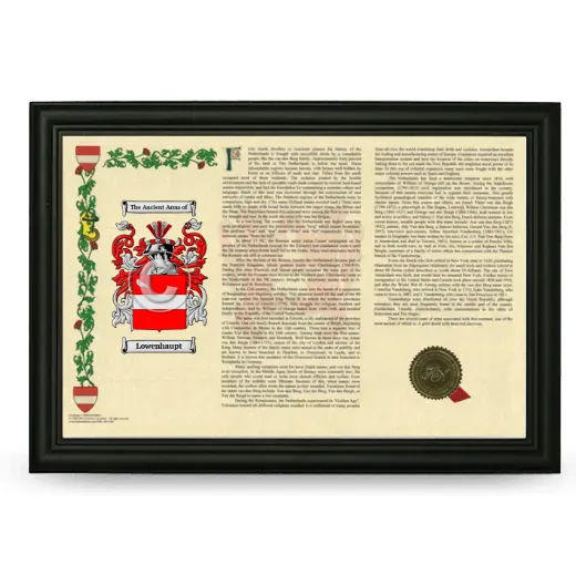 Lowenhaupt Armorial Landscape Framed - Black