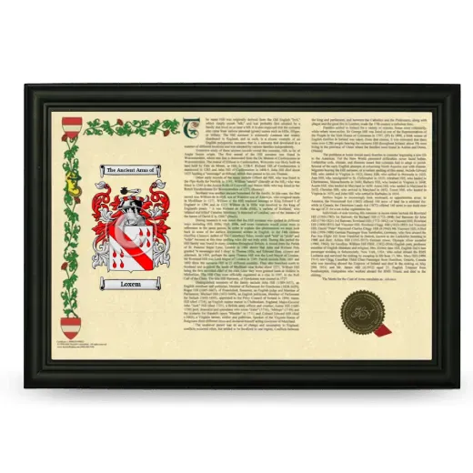Loxem Armorial Landscape Framed - Black