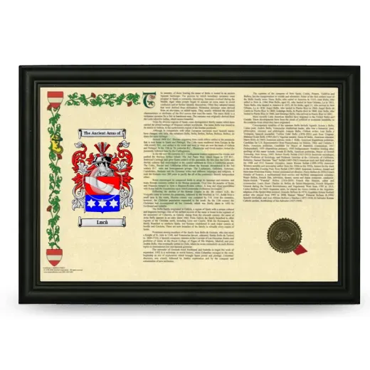 Lucà Armorial Landscape Framed - Black