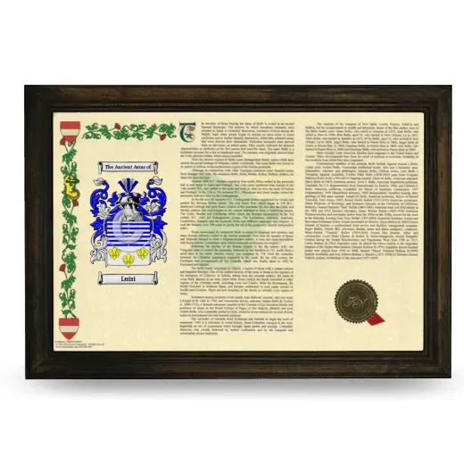 Luisi Armorial Landscape Framed - Brown