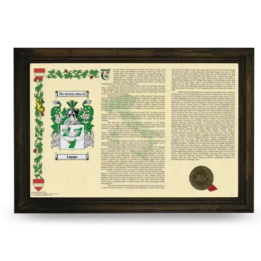 Luppa Armorial Landscape Framed - Brown