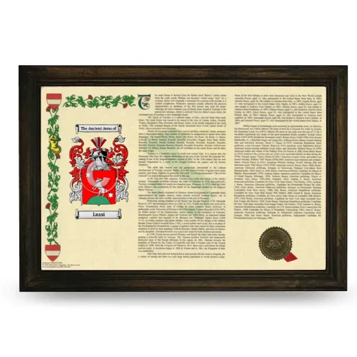 Lussi Armorial Landscape Framed - Brown