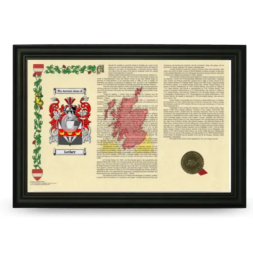 Luthey Armorial Landscape Framed - Black