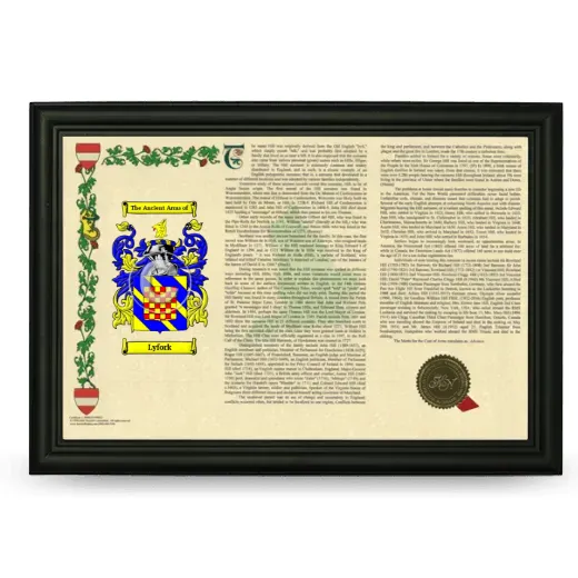 Lyfork Armorial Landscape Framed - Black