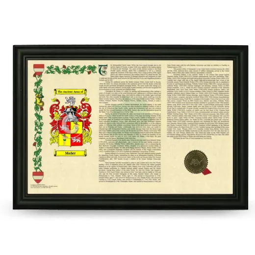 Mañer Armorial Landscape Framed - Black