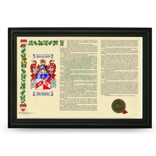 Mac thomas Armorial Landscape Framed - Black