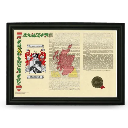MacAllistair Armorial Landscape Framed - Black