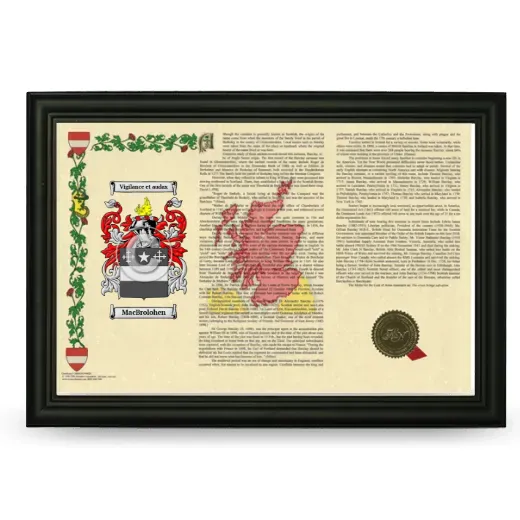 MacBrolohen Armorial Landscape Framed - Black