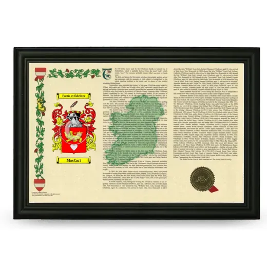 MacCart Armorial Landscape Framed - Black
