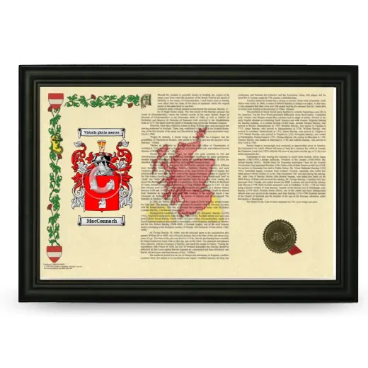 MacConnach Armorial Landscape Framed - Black