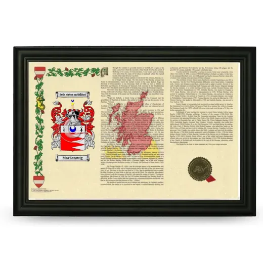MacEanruig Armorial Landscape Framed - Black