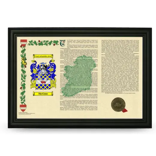 MacGann Armorial Landscape Framed - Black