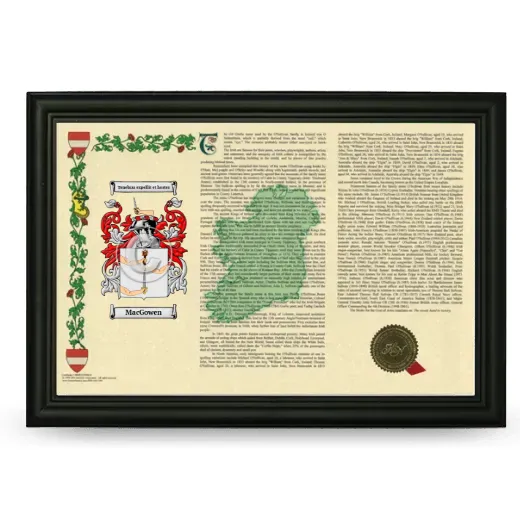 MacGowen Armorial Landscape Framed - Black