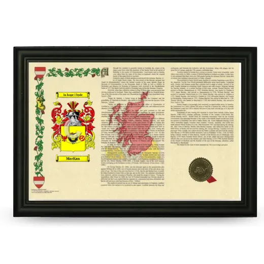 MacKan Armorial Landscape Framed - Black
