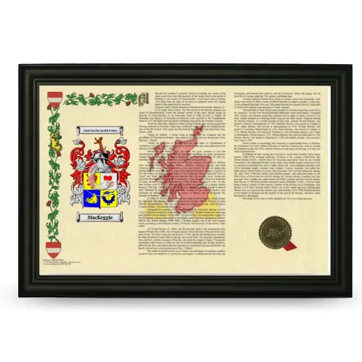 MacKeggie Armorial Landscape Framed - Black
